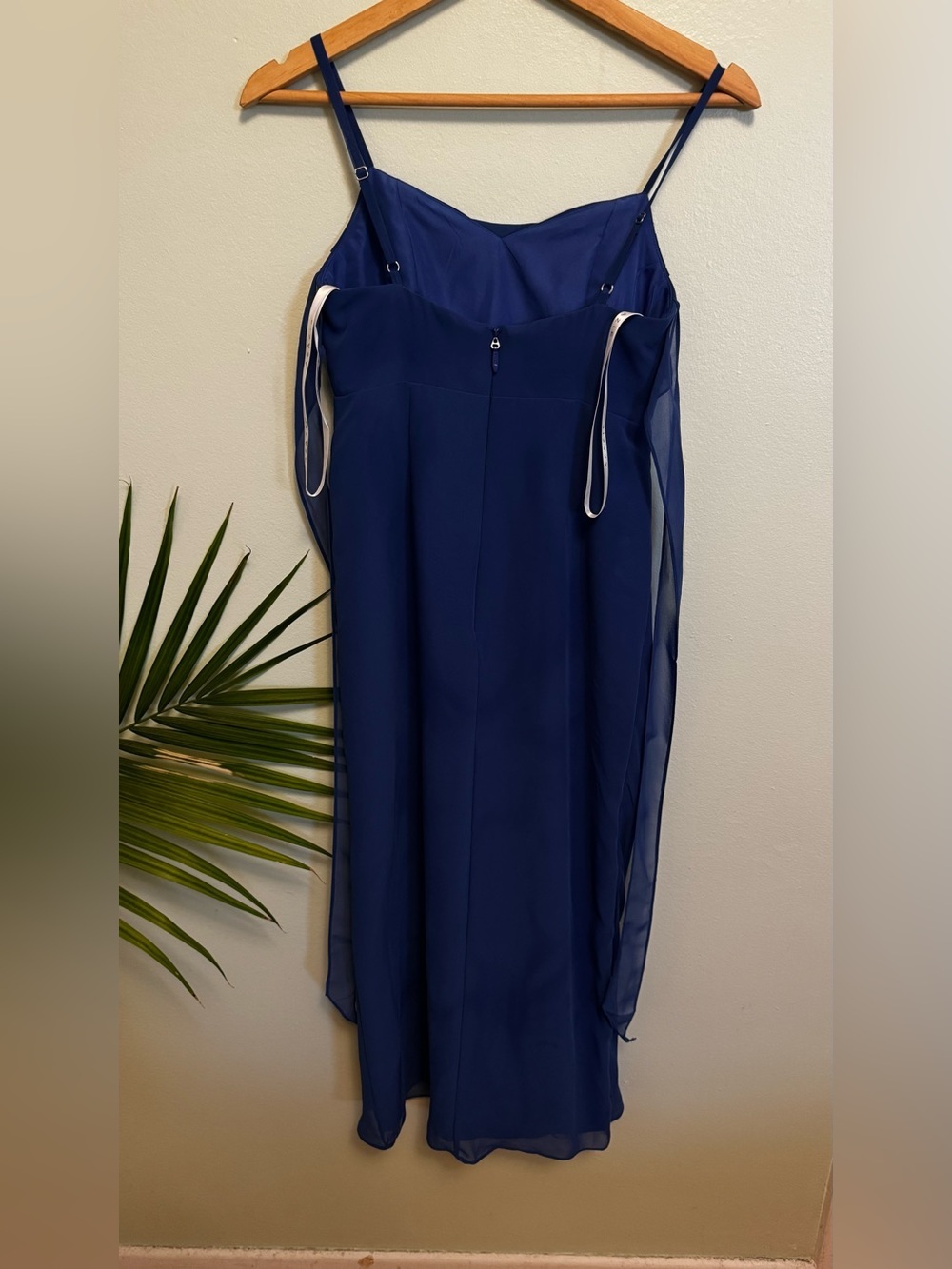 Azazie Royal Blue Spaghetti Strap Maxi Dress with Back Tie - Picture 4 of 9
